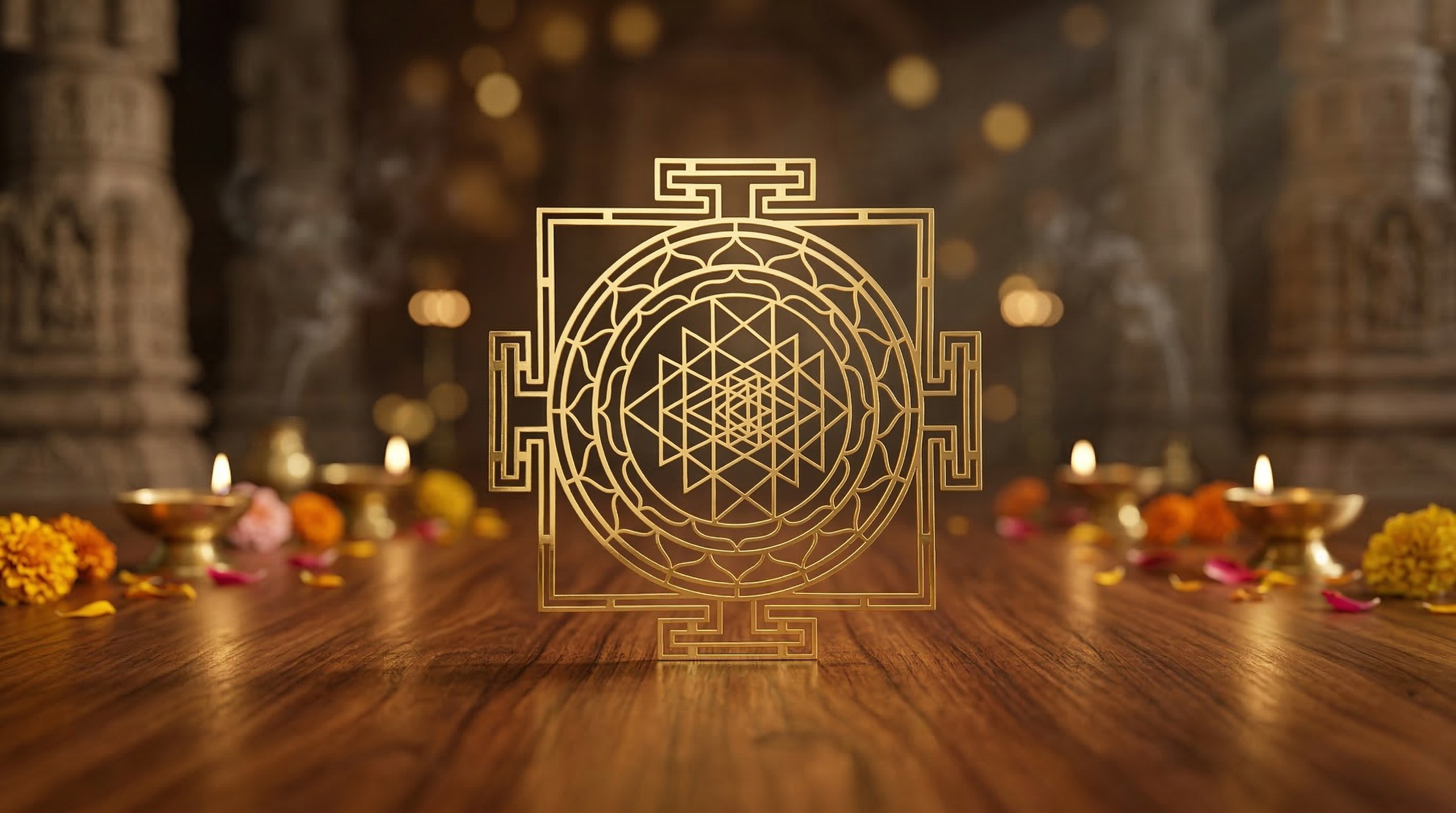 Brass 9 inch Shree Yantra